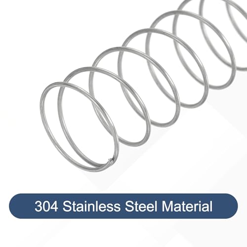 uxcell 50Pcs 304 Stainless Steel Compression Springs,0.6mmWD,12mm ODx25mm L - size: 12mmx25mm