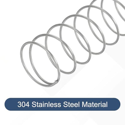 uxcell 50Pcs 304 Stainless Steel Compression Springs,0.6mmWD,12mm ODx25mm L - size: 12mmx25mm