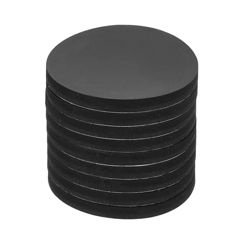 PATIKIL Non Slip Furniture Pads 2-3/8" (60mm x 5mm), 10 Pcs Adhesive Backed Round Rubber Feet Anti-Scratch Rubber Furniture Grippers for Hardwood Floor Electronics Bed Drawers DIY - size: 60mm x 5mm