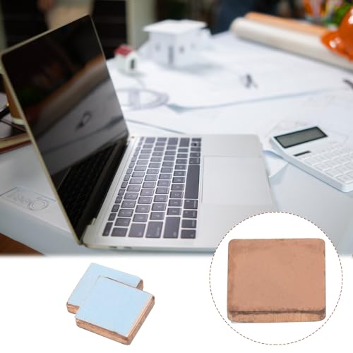MECCANIXITY Heatsink Copper Sheet Shim, 3mm Thickness 15 x 15mm Pad with Thermal Conductive Adhesive Tape for Desktop Computer CPU Cooling Patch 5 Set - size: 3mm