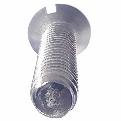 3/8-16 x 1-1/2" Oval Head Machine Screws, Slotted Drive, Stainless Steel 18-8, Full Thread, Bright Finish, Machine Thread, Quantity 10 By Fastenere - size: 3/8-16 x 1-1/2" (10Pack)