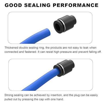10PCS Pneumatic Cap Style Plug Fitting, Push-to-Connect Air Line Fitting Plug for 1/2 Tube - style: 1/2 OD (10PCS)
