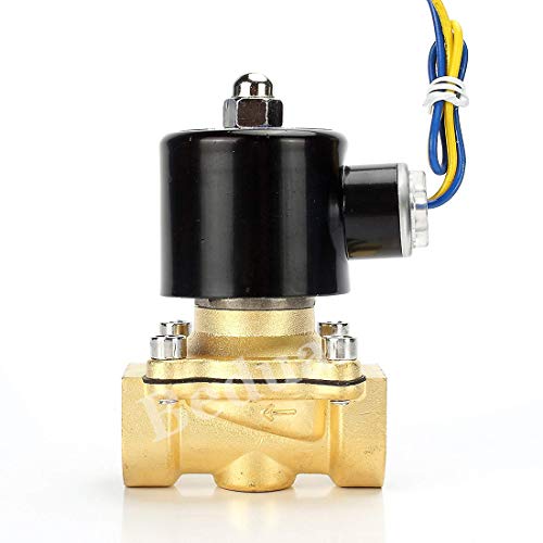 Beduan Brass Electric Solenoid Valve, 3/4" 110V Air Valve Normally Colsed for Water Air Gas Fuel Oil - size: AC110V, style: 3/4"NPT