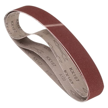 3 Pcs Sanding Belts 2 x 27 Inch 120 Grit Aluminum Oxide - size: 2 x 27 Inch(120 Grits)