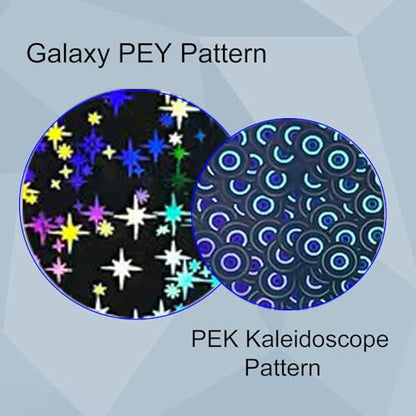 Smooth Galaxy PEY+Kaleidoscope PEK Build Plate for Bambu Lab A1 Mini 3D Printer,Double Sided Smooth Flexible Spring Steel Plate Effect Sheet 184x184mm for Bambu Lab A1 Mini - color: Galaxy PEY+Kaleidoscope PEK