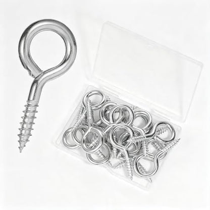 10 Pcs 2.2 Inches Eye Hooks,M6 Screw Eye Hooks,Heavy Duty Screw Eye Bolt,Load Bearing 200LB,Eye Bolt for Indoor & Outdoor Use