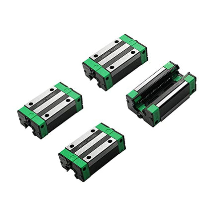 Linear Rail 2PCS HGR20 600mm Linear Guide Rail HGH20CA HGH20 Linear Slide Rail + 4PCS HGH20CA Carriage Slider Block CNC Kit for DIY CNC Routers Lathes Mills - size: 600mm, style: Green HGR20