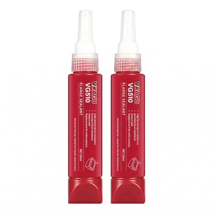 VG510 Anaerobic Flange Sealant & High Temp Gasket Maker, Replaces Solid Washers for Rigid Machined Metal, Instant Seal, 50ml (1.69 fl oz), 2 Pack - style: 50ml-2 Pack