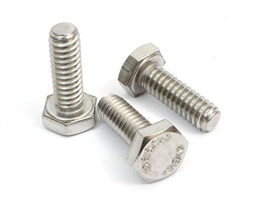 Bolt Dropper 5/16""-18 x 1 Stainless Hex Head Bolts (50 pk) - 18-8 Stainless Steel Self Tapping Sheet Metal Screws for Indoor and Outdoor Use, DIY Projects, Woodworking and More - size: 5/16"-18 x 1"