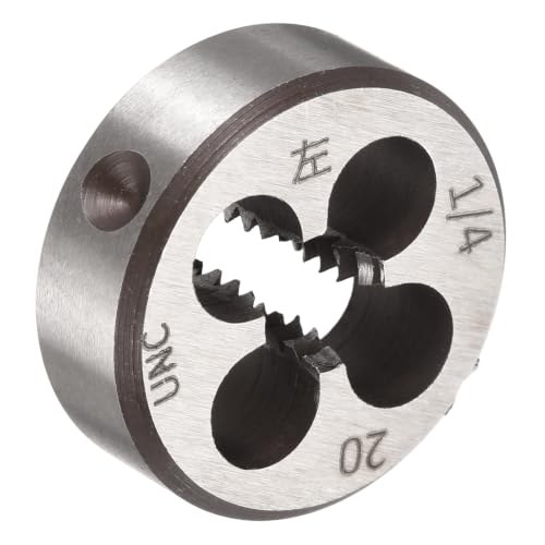 1/4"-20 UNC Round Threading Die Left Hand Alloy Steel - size: 1/4"-20 UNC