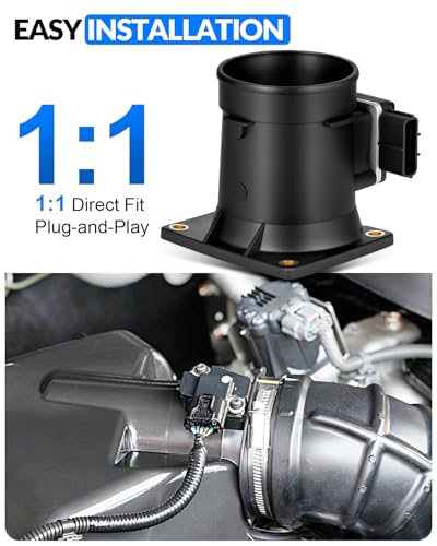 YZHIDIAN Mass Airflow Sensor F6ZF12B579AA for:-Ford F150 E150 E250 - size: F6ZF12B579AA