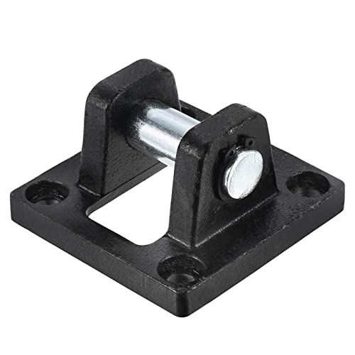 PATIKIL 92x92x50mm Air Cylinder Pneumatic Rod Pivot Clevis Mounting Bracket Rear Mount Part, Black - size: 92 x 92 x 50mm