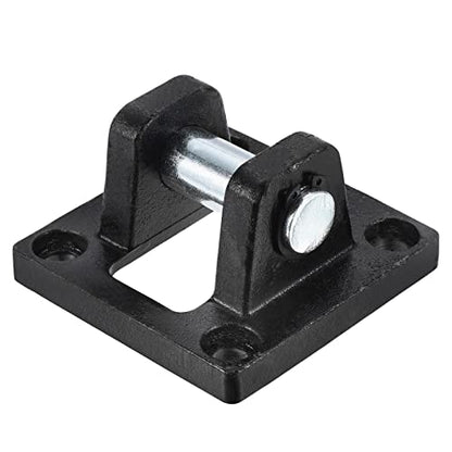 PATIKIL 92x92x50mm Air Cylinder Pneumatic Rod Pivot Clevis Mounting Bracket Rear Mount Part, Black - size: 92 x 92 x 50mm