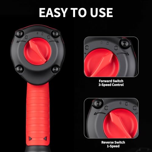 AEROPRO TOOLS 1/2-Inch Air Impact Wrench, Twin Hammer Pneumatic Impact Gun