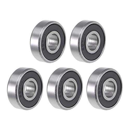 uxcell 607-2RS Deep Groove Ball Bearing 7x19x6mm Double Sealed ABEC-3 Bearings 5-Pack - size: 7mmx19mmx6mm