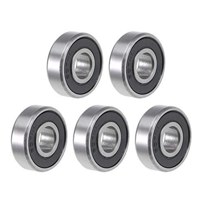 uxcell 607-2RS Deep Groove Ball Bearing 7x19x6mm Double Sealed ABEC-3 Bearings 5-Pack - size: 7mmx19mmx6mm