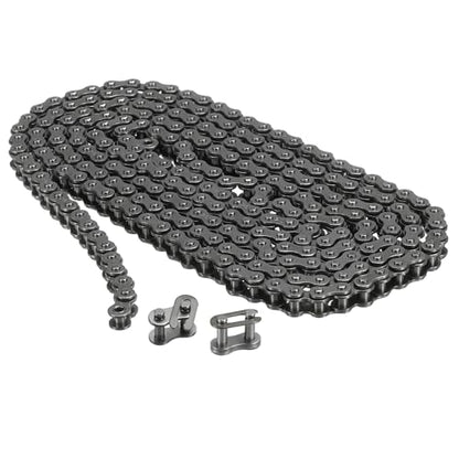 uxcell #25/04C-1 Roller Chain 5 Feet 1/4" Pitch Carbon Steel Roller Chains with 2 Free Master Connector Links for Mini Bikes, Motorcycles, 240 Links - size: 5 Feet
