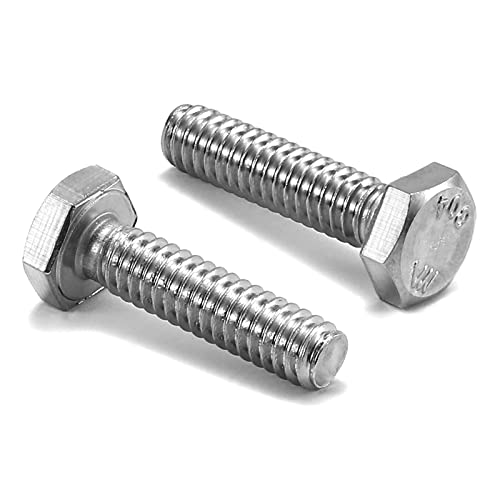 3/8-16 x 1 Hex Head Screw Bolt, 20Pcs 18-8 (304) Stainless Steel, Fully Threaded, Plain Finish, by SG TZH - size: 3/8-16 x 1"