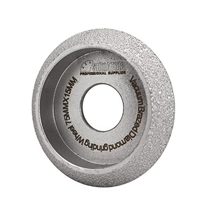 SHDIATOOL Diamond Hand Profile Wheel 3 - inch Convex Curve Edge Grinding Disc Grooving for Stone Marble Granite Rock Height 15mm - size: 15mm Height v shape