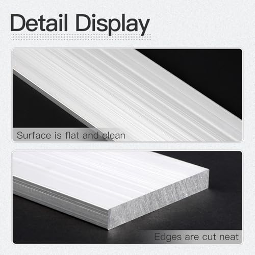 3/8" (10mm) X 3"(75mm) Square Aluminum Flat Bar 12" Long, 2 Pieces 6061 General Purpose Plate T6511 Solid New Mill - size: 3/8x3x12inch