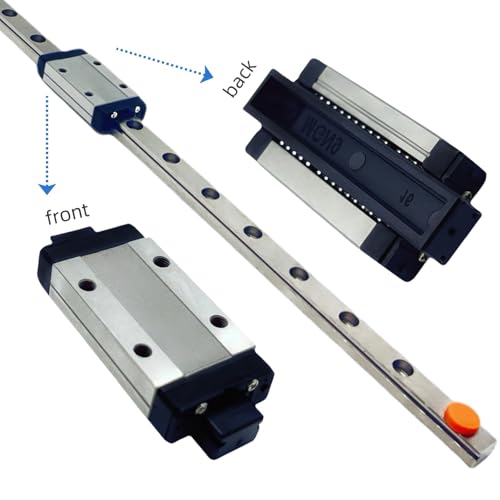 2PCS MGN12H mini Linear Guide Rail, 400mm Linear Sliding Guide Rail with MGN12H Sliding Block, Suitable for 3D Printers and CNC Machines, Medical Equipment, Automation Equipment, etc - size: MGN12H+400mm