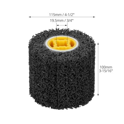 QWORK 4.5 x 4 Inch, 40 Grit Abrasive Wheel & 3/4 Inch Wire Polishing Drum, Versatile Paint