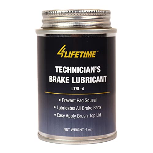 4LIFETIMELINES Technician's Grade Brake Lubricant - Rust and Corrosion Protection - Silences Squeaks - Mess-Free Application with Brush Top Can - 4 oz - size: Standard Formula