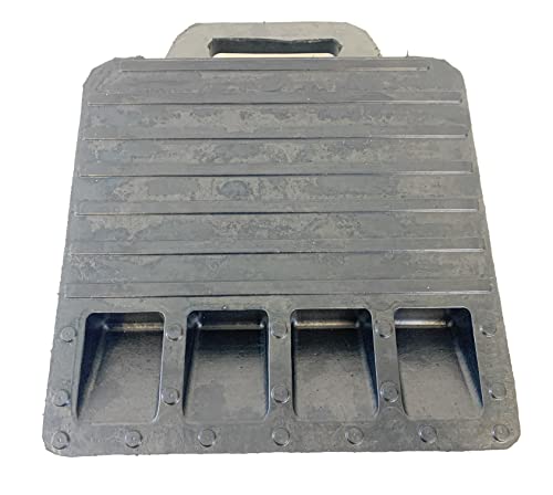 Pallet Jack Wheel Chock Heavy Duty Rubber Stopper with Anti-Slip Base for Trailer, Truck & Warehouse – Prevent Rolling During Transport – 5 lb Wheel Block