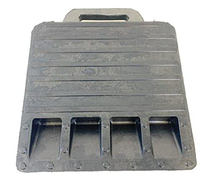 Pallet Jack Wheel Chock Heavy Duty Rubber Stopper with Anti-Slip Base for Trailer, Truck & Warehouse – Prevent Rolling During Transport – 5 lb Wheel Block