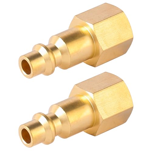 BILAL Brass 1/4-Inch NPT Famale Industrial Air Hose Quick Connect Adapter - color: 1/4 npt Female Plug