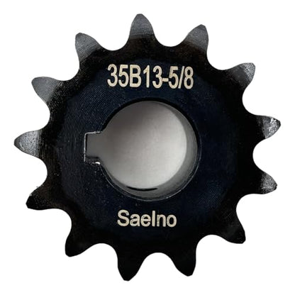 #35 Roller Chain Sprocket Type B 5/8 inch Bore 13 Tooth, Hardened Antirust 1045 Steel Drive Sprockets 35B13-5/8
