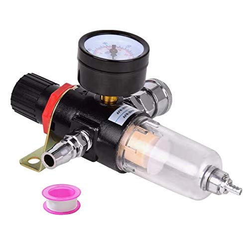 1/4" BSP Air Compressor Moisture Filter Trap Oil Water Separator Regulator Lubricator