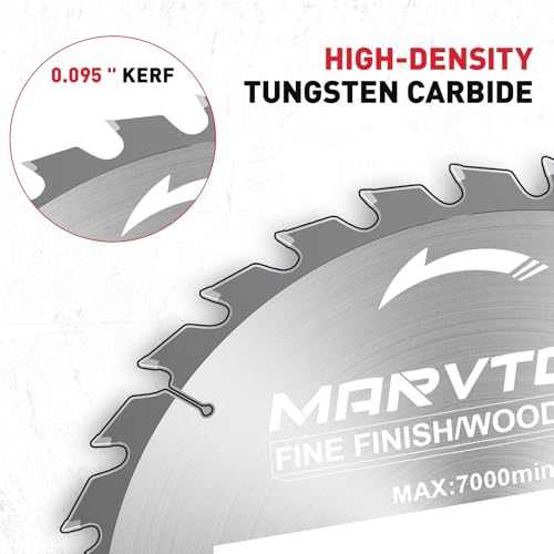 10-Inch 30-Tooth Woodworking Saw Blade, Max 7000 RPM, Fine Finish Wood Crosscutting, Tungsten Carbide Tooth with 5/8 Inch Arbor for Miter Saws & Table Saws (Red) - color: 10" 30T Red