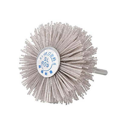 uxcell Abrasive Nylon Wheels Brush 80 Grits with 1/4 Inch Shank for Polish Grinder 3pcs - style: 80 Grits