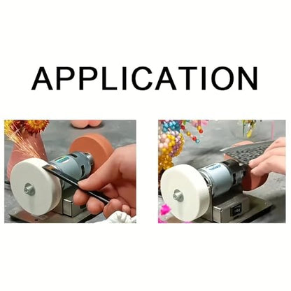 Mini Bench Grinder, Electric Multi-Purpose Grinding Machine for Metal, Wood, Knife Making, Jewelry Buffing, 6.3 x 3.5 Inch Base