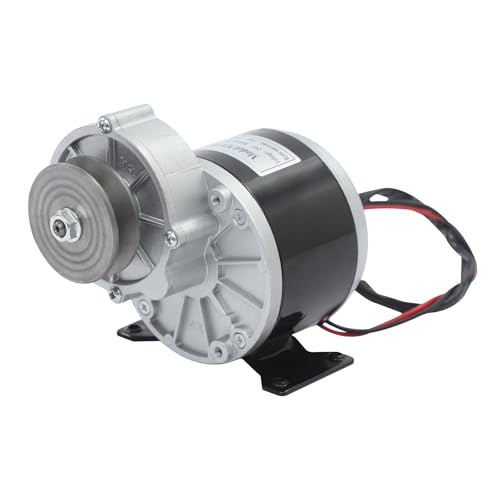 Reduction Electric Motor, 250W Brushed DC Motor with Belt Pulley, Brushed Geared Reduction Motors Reducer for Small Electric Vehicles and Agricultural Equipments, 0-300rpm Adjustment (36, Volts (DC))