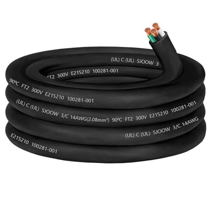 25ft SJOOW 14/3 Wire 14 AWG SJOOW Wire 14 Gauge 3 Conductor SJOOW Cord - size: 25 FT, style: 14AWG(3-Conductor)