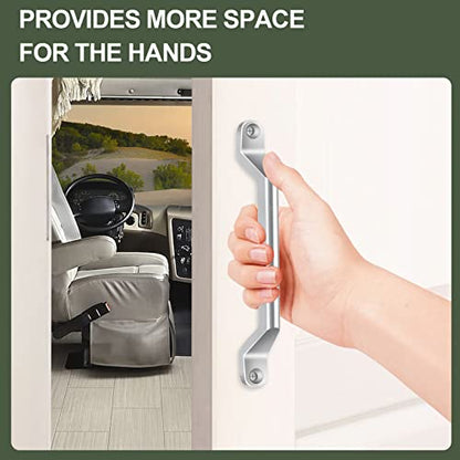 ESUDNT RV Grab Door Handle, Heavy Duty 304 Stainless Steel Metal for Camper, Trailer, Cargo Trailer, Motor Home, Boat, Automotive, Cart (2 Pack, Come with Screws) - size: 2 Pack