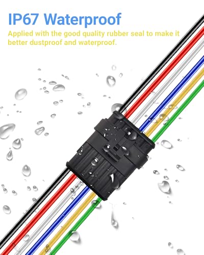14AWG 6 Pin Waterproof Electrical Connector Quick Connect 3 Pack - size: 6 Pin