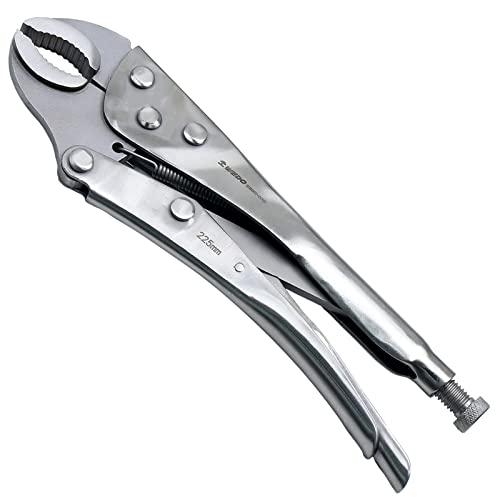 WEDO Locking Pliers 10", Curved Jaw Locking Pliers,Stainless Steel
