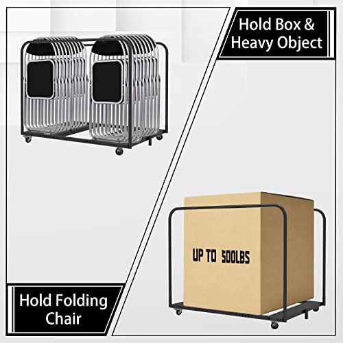 Folding Table Cart, 3 Pole for Separating Area, 10 Table Storage Capacity - size: 33.5In