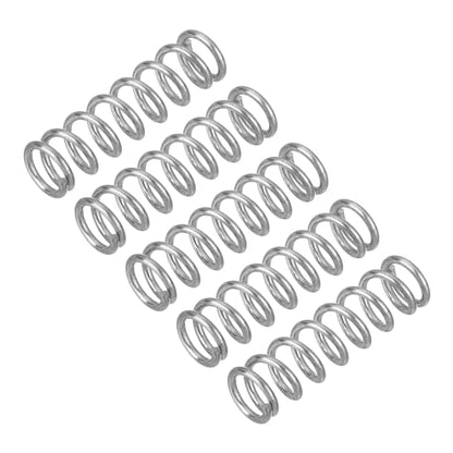 uxcell 5Pcs Compression Spring, Wire Diameter 0.039", OD 0.28", Free Length 0.98" 304 Stainless Steel Coil Mechanical Compressed Spring, Silver - size: 0.039" x 0.28" x 0.98"