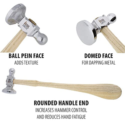 The Beadsmith Two-Sided Chasing Hammer - size: 14 & 28mm Faces