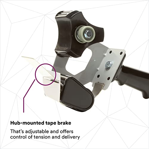 3M Pistol Grip Box Sealing Tape Dispenser HB903, for 2" Wide Tape, 1 Each - size: 2"
