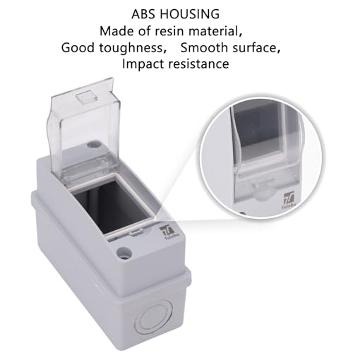 2 Way Circuit Breaker Box, IP65 Waterproof, for Indoor and Outdoor - style: 2 WAY-2.1*4.7*3.5Inch