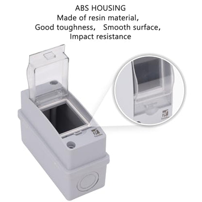 2 Way Circuit Breaker Box, IP65 Waterproof, for Indoor and Outdoor - style: 2 WAY-2.1*4.7*3.5Inch