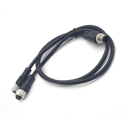 M12 5 Pins Connector Cable, Male to Dual Female Circular Connector Molding Cable A Code Straight Industrial Molded Cable IP67 Waterproof Unshielded PVC Cable 60V 4A AC/DC 10Meter（32.8ft） - size: 32.8ft