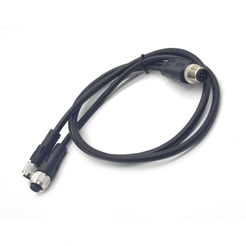 M12 5 Pins Connector Cable, Male to Dual Female Circular Connector Molding Cable A Code Straight Industrial Molded Cable IP67 Waterproof Unshielded PVC Cable 60V 4A AC/DC 5Meter（16.4ft） - size: 16.4ft