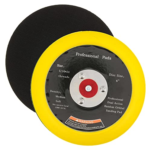 TCP Global 6" DA Polisher & Sander Pad - Hook & Loop Face