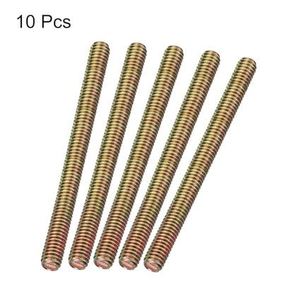 uxcell 10pcs Fully Threaded Rods 5/16x3-1/2 All Thread Studs Long Threaded Screw Carbon Steel for Furniture Garden Railing Mounting Assembly Fastening Frame Connection Colorful Zinc - size: 5/16x3-1/2"